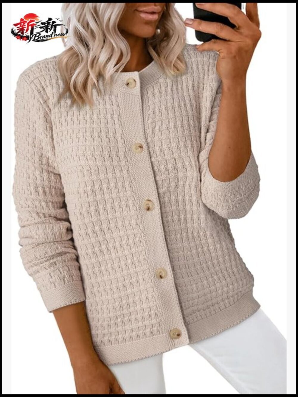 Long Sleeve Open Front Button Down Cardigan Jacket Women 2025